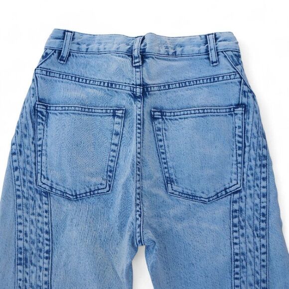 IRO Inahe Bleached‎ High Rise Raw Hem Ankle Acid Wash Jeans Women's 2/34 Short - Picture 9 of 12